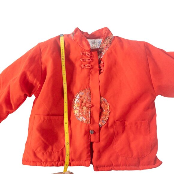 Baby Chinese Traditional Outfit 1 Year Old Red Gold Dragon - Picture 12 of 14
